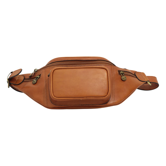 Leather belt pack - Brown colonial-0