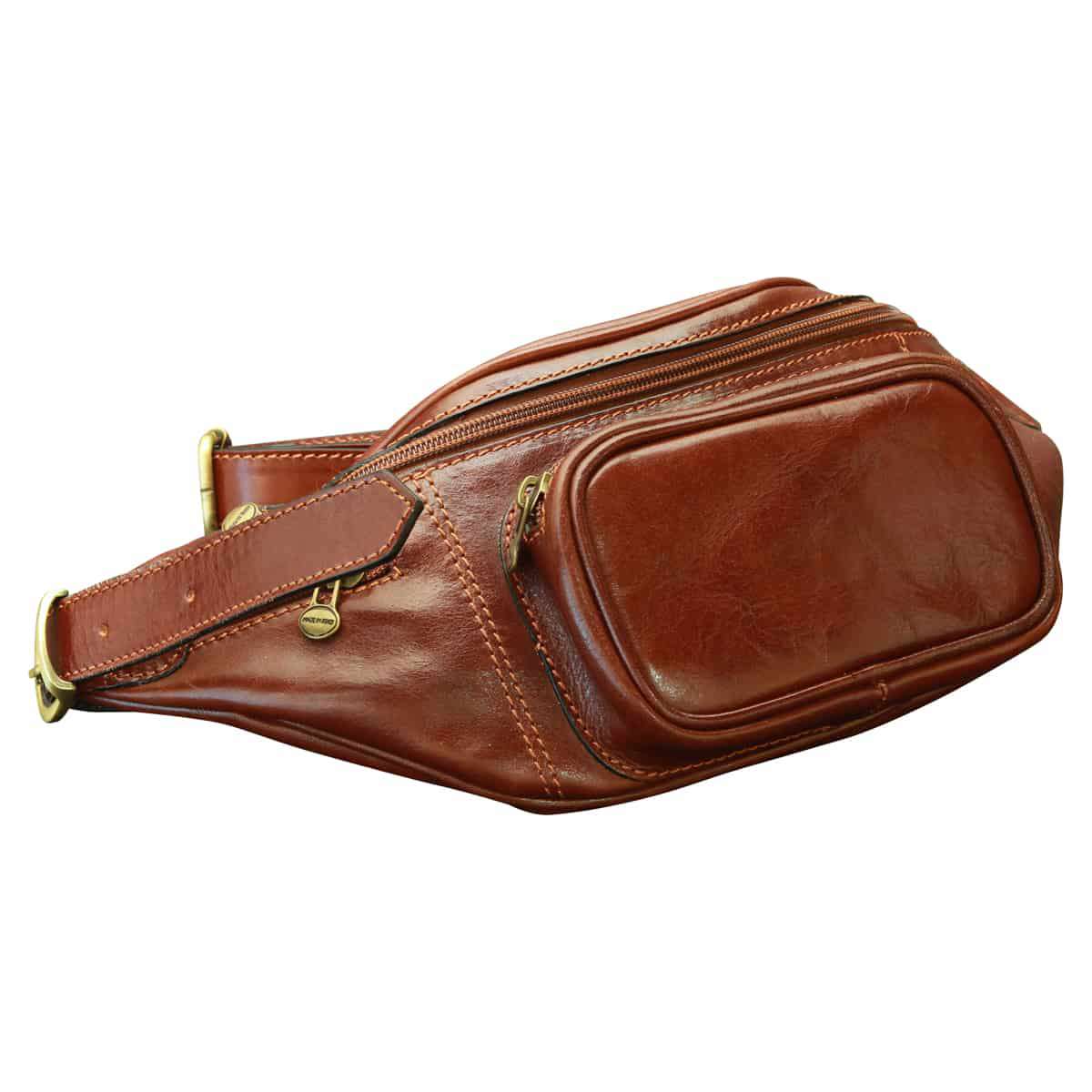 Leather Fanny Pack - Brown-0