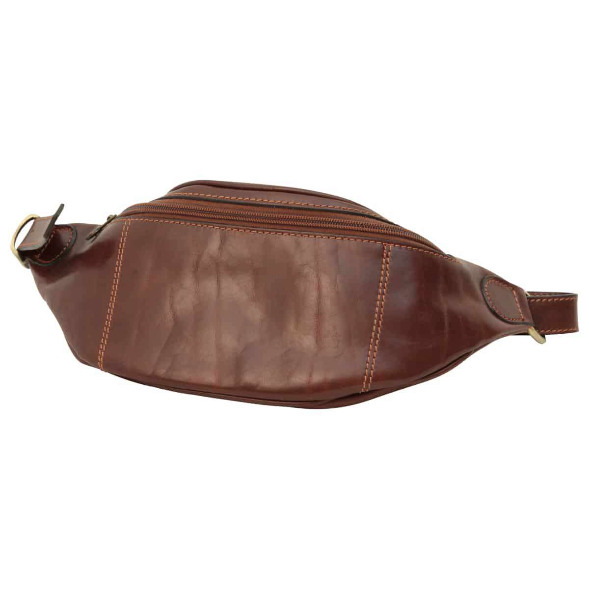 Leather Belt Pack - Brown-0