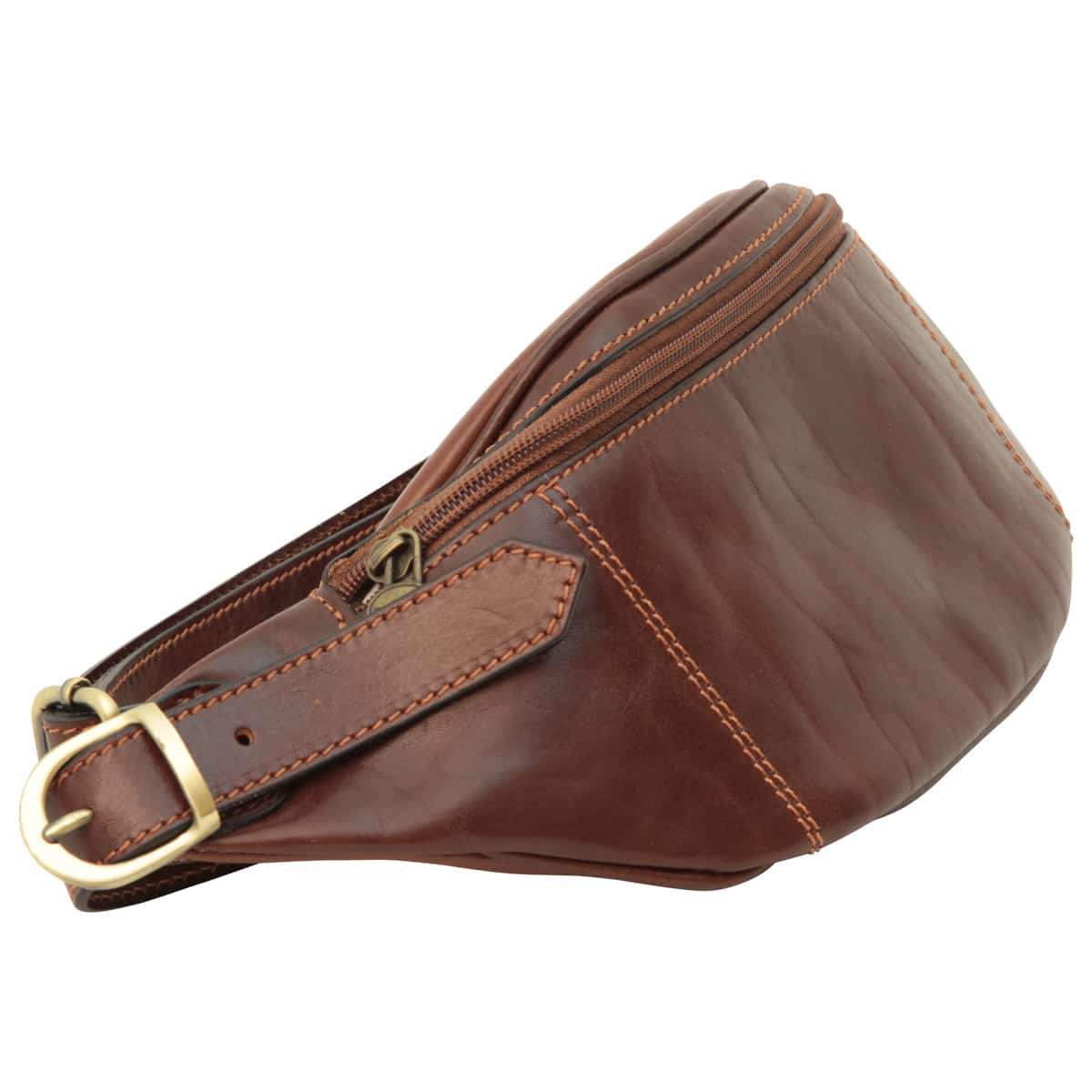Leather Belt Pack - Brown-1