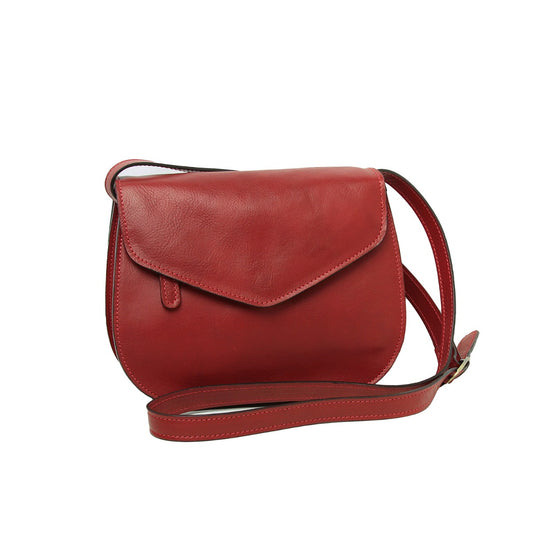 Full grain calfskin shoulder bag-Red-0