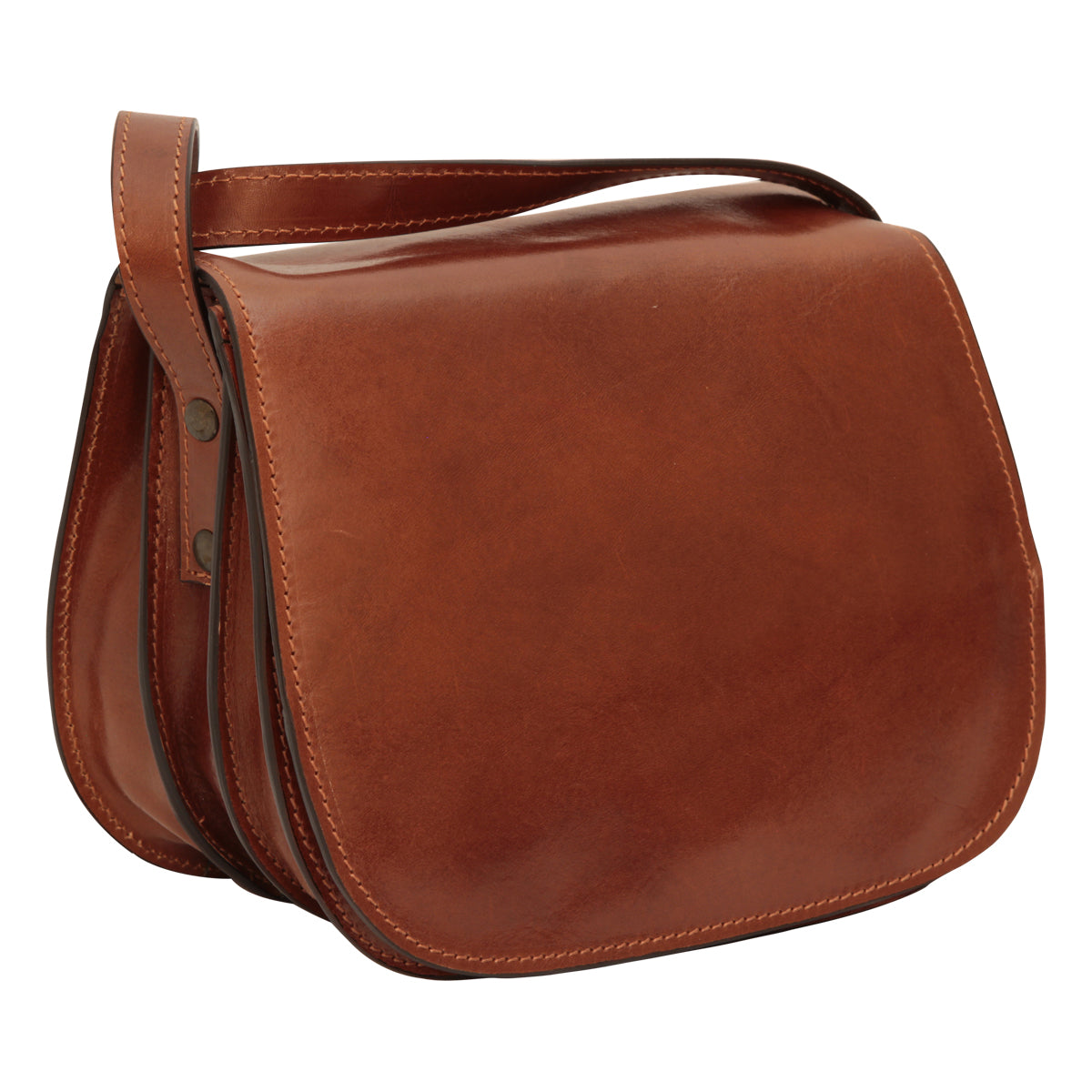 Full grain calfskin shoulder bag - brown-0
