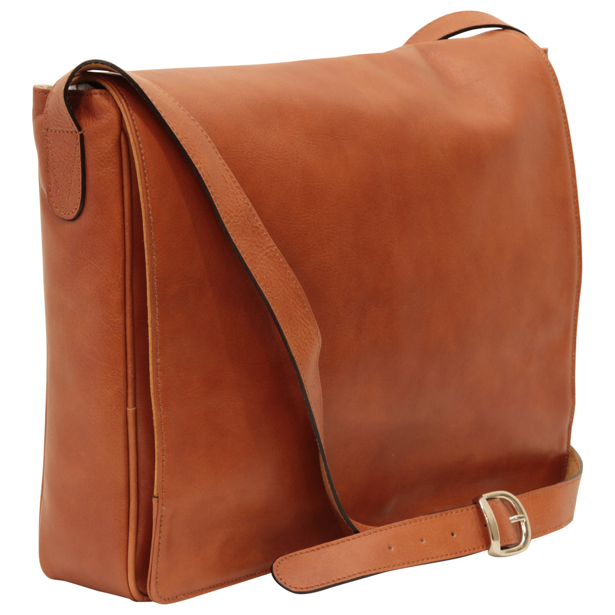 Cowhide leather messenger bag - Colonial-1