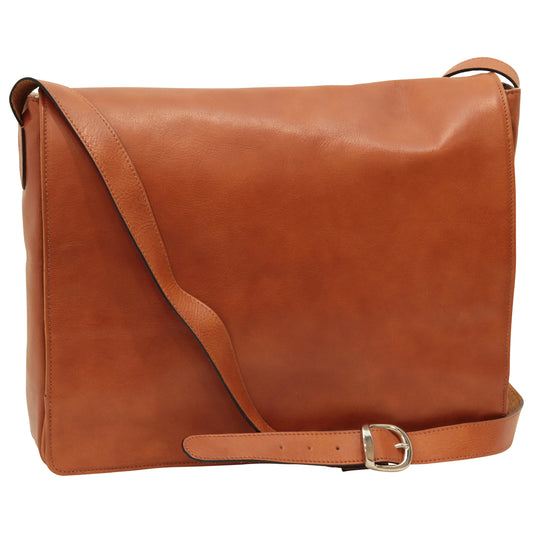 Cowhide leather messenger bag - Colonial-0