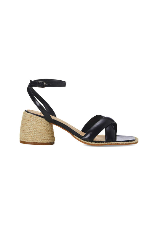 Marica Block Heels Black Sandals - Elegant & Comfortable-0