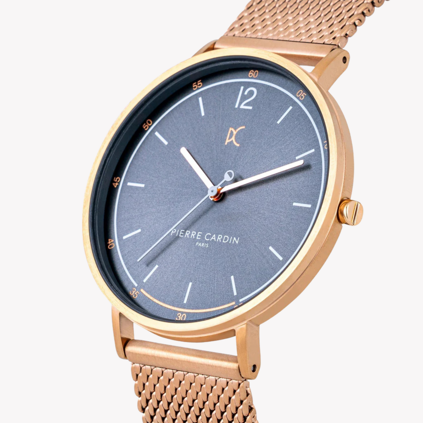 Pierre Cardin Men's Rose Gold Stainless Steel Watch, Gray Dial | CBN.3015-1