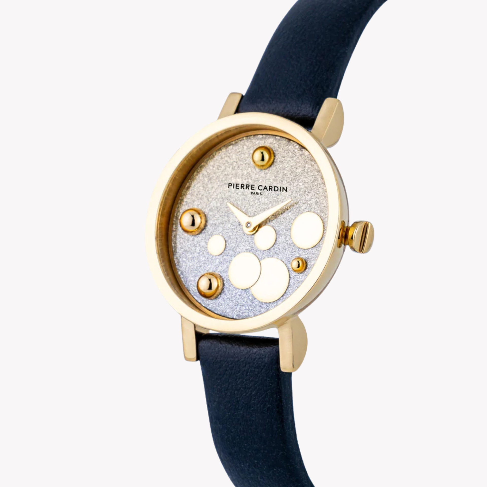 Pierre Cardin Women's Black Leather Watch, Silver & Gold | CCM.0514-1