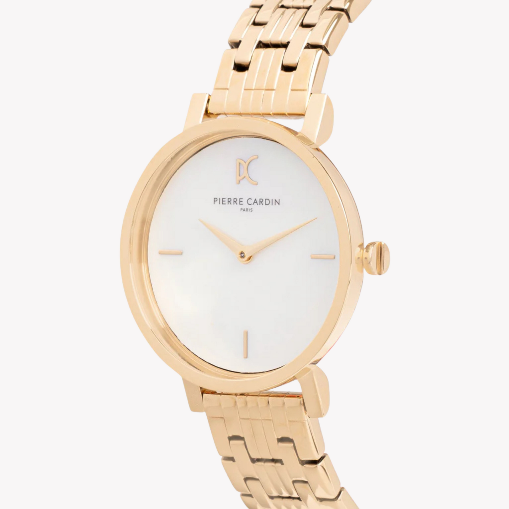 Pierre Cardin Women's Gold Watch, White Mother of Pearls | CCM.0527-1
