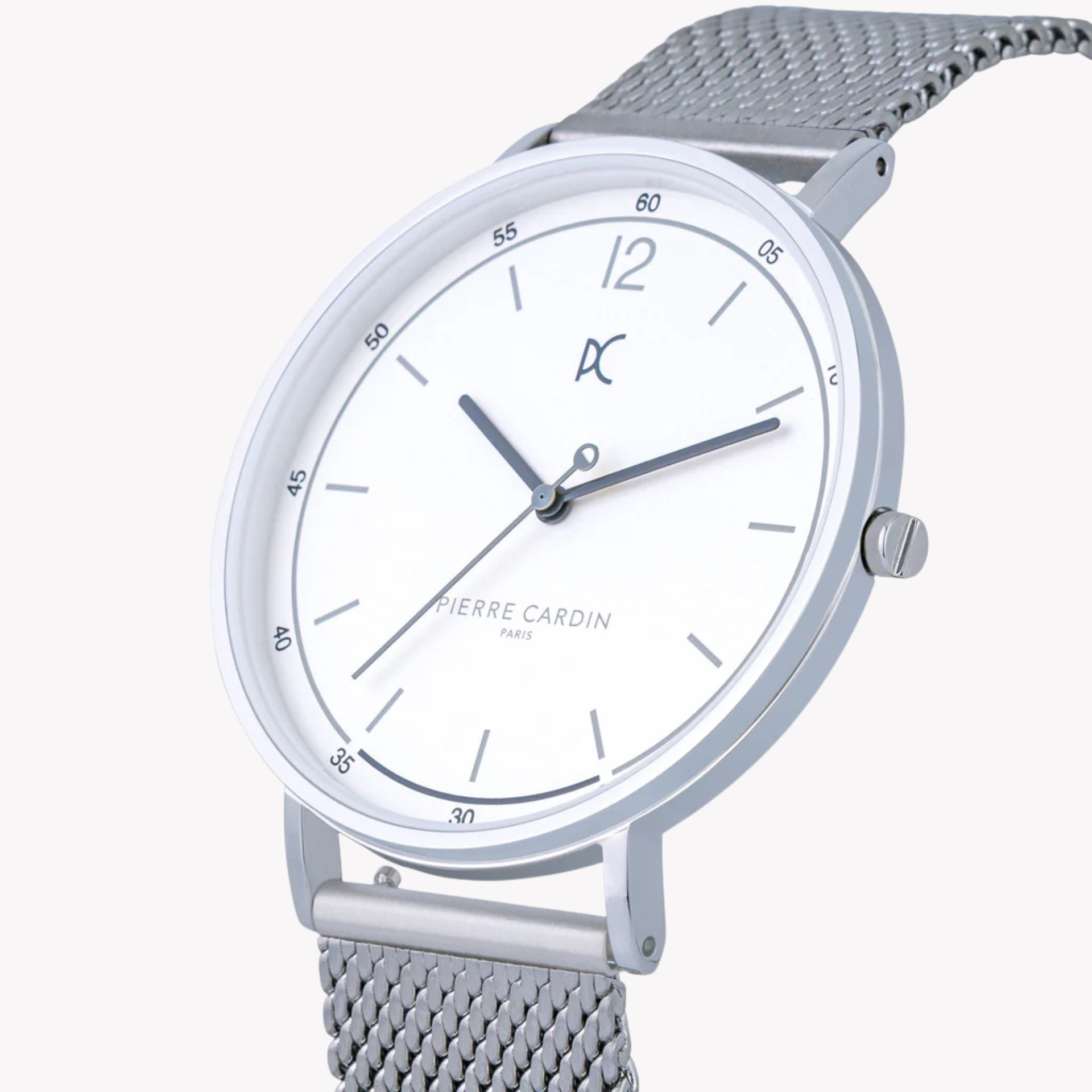 Pierre Cardin Men's Silver Stainless Steel Watch, Round Dial | CBN.3004-1