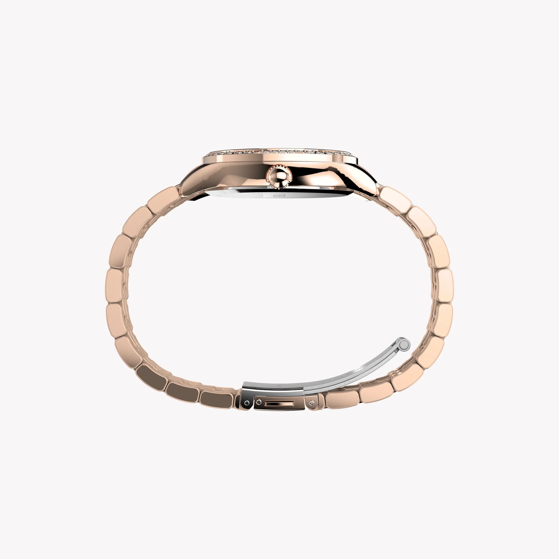 Timex Women's Rose Gold-tone Watch, Black Dial | TW2W17800-4