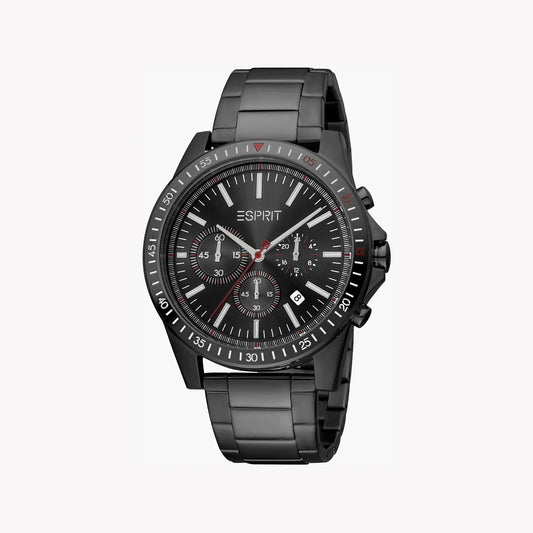 Esprit Men's Black Stainless Steel Watch, Black Dial | ES1G200M0055-0
