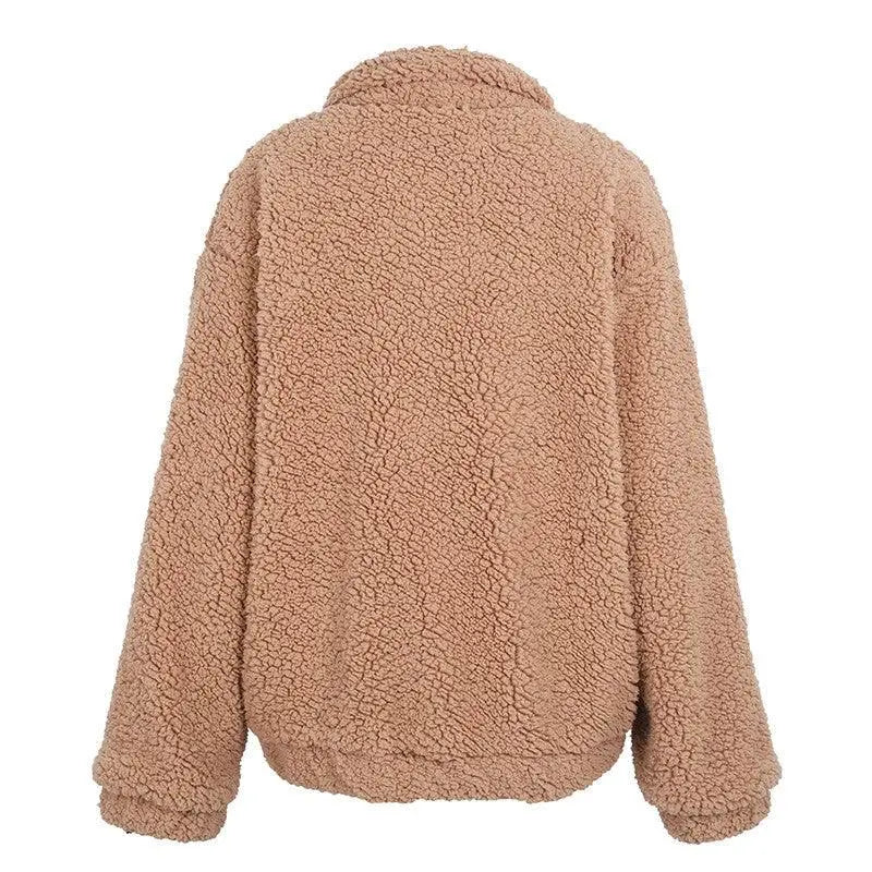 Faux lambswool oversized jacket-3