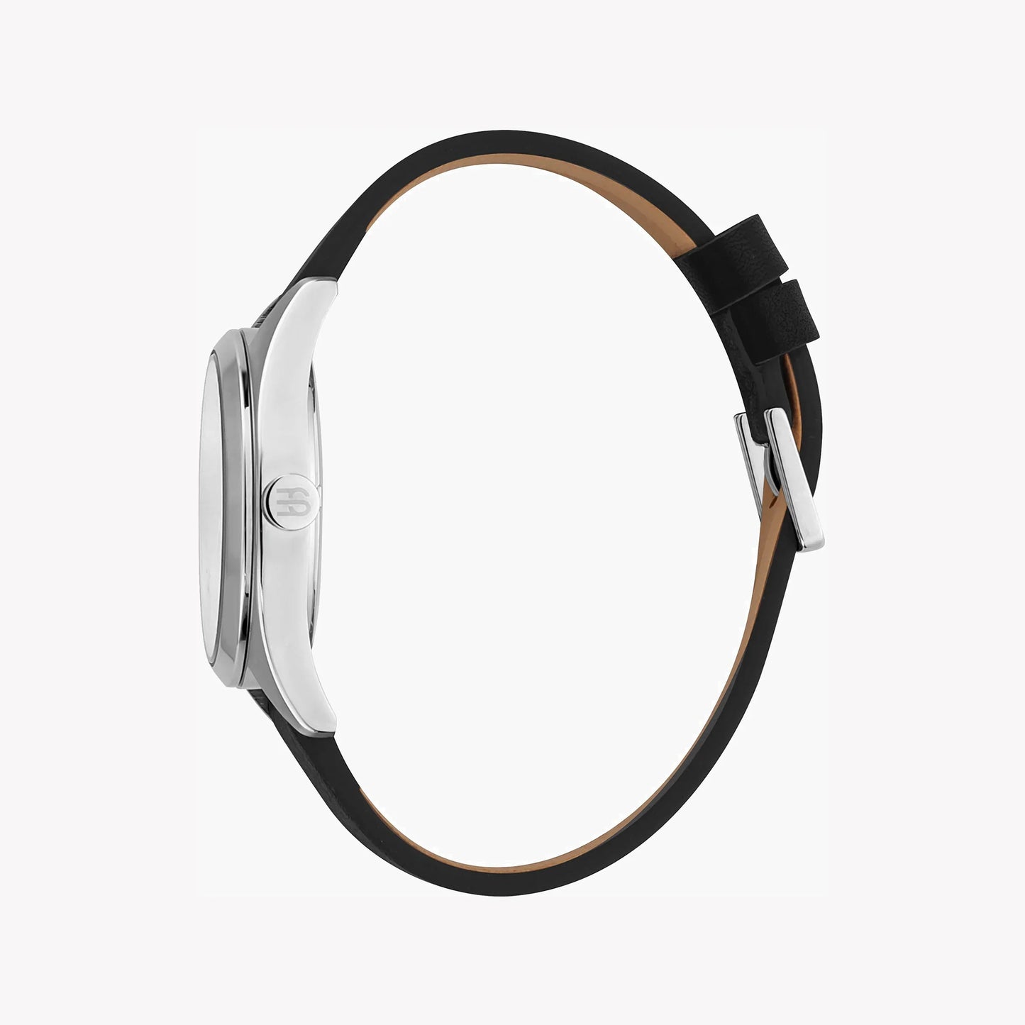 Esprit Men's Silver Dial Watch, Black Leather Band | ES1G004M0075-1