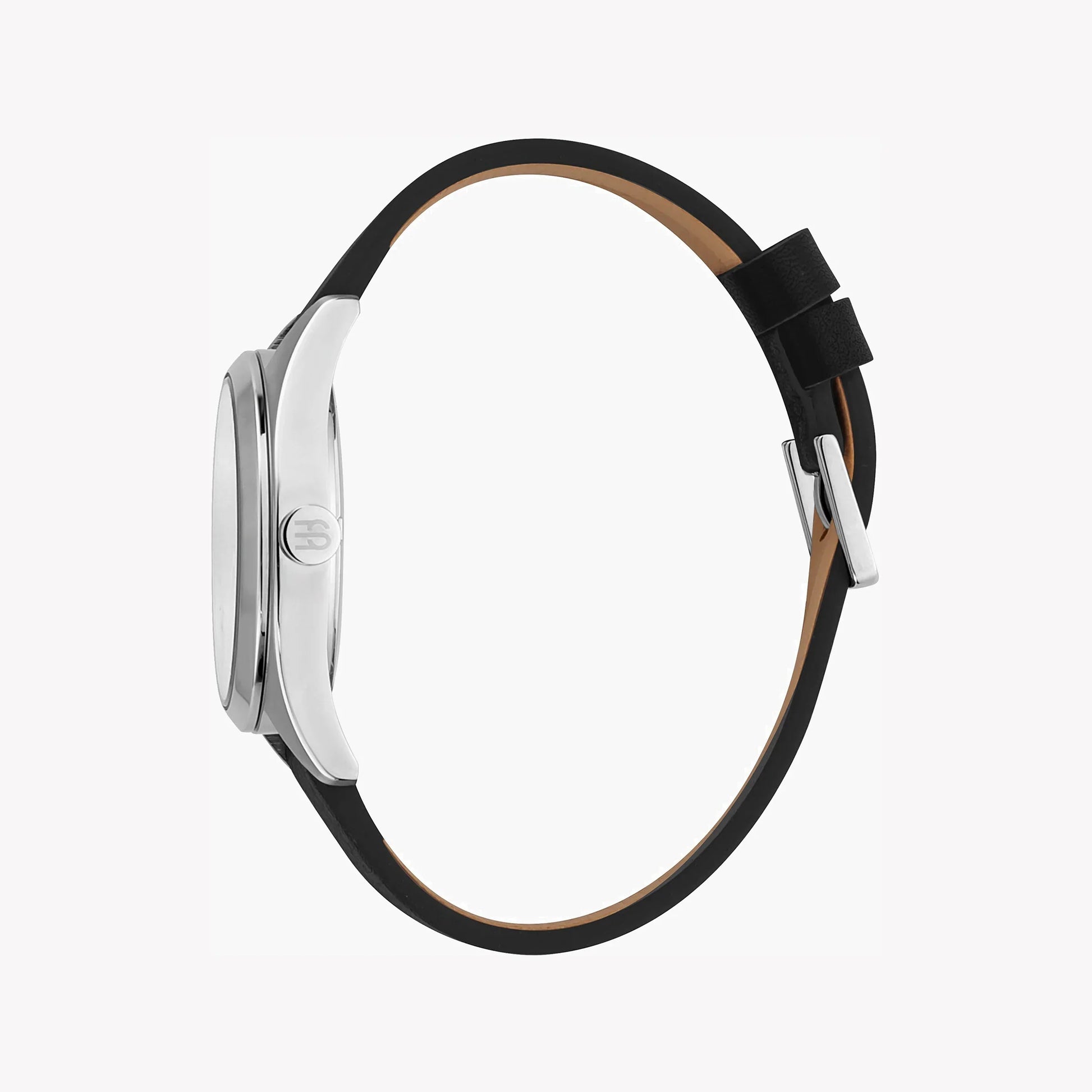 Esprit Men's Silver Dial Watch, Black Leather Band | ES1G004M0075-1