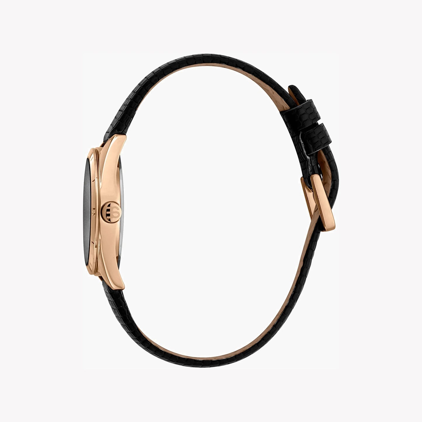 Esprit Women's Black Leather Watch, Black Dial | ES1L128M0075-1