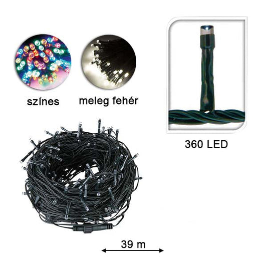 LED light string in selectable size and color - 360 LED - color-0