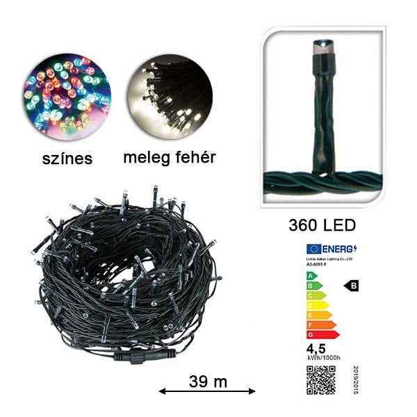 LED light string in selectable size and color - 360 LED - color-1