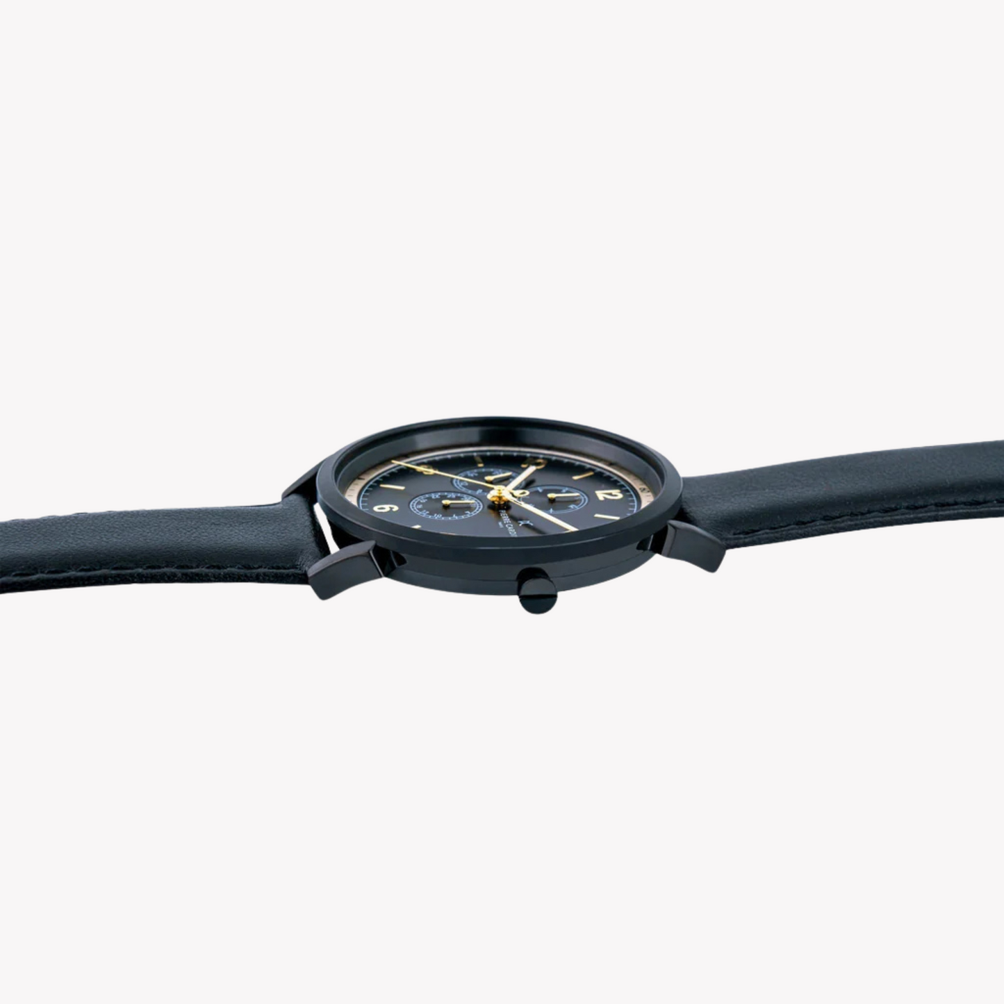Pierre Cardin Men's Black Leather Watch, Stainless Steel | CPI.2079-2