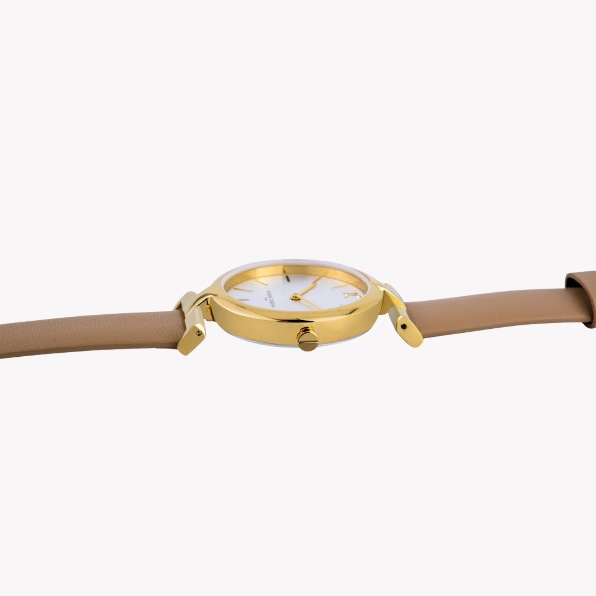 Pierre Cardin Women's Beige Leather Watch, Silver Dial | CMD.3503-2