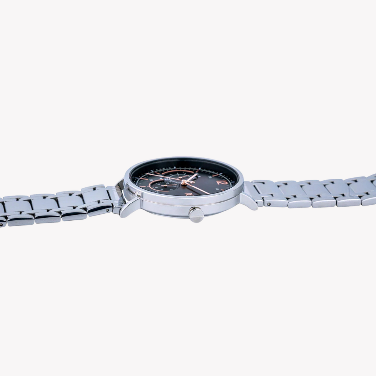 Pierre Cardin Men's Silver Stainless Steel Watch, Black Dial | CBN.3025-2