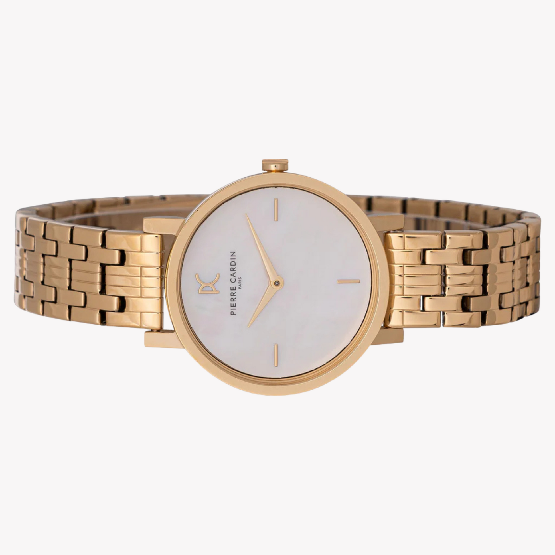 Pierre Cardin Women's Gold Watch, White Mother of Pearls | CCM.0527-2