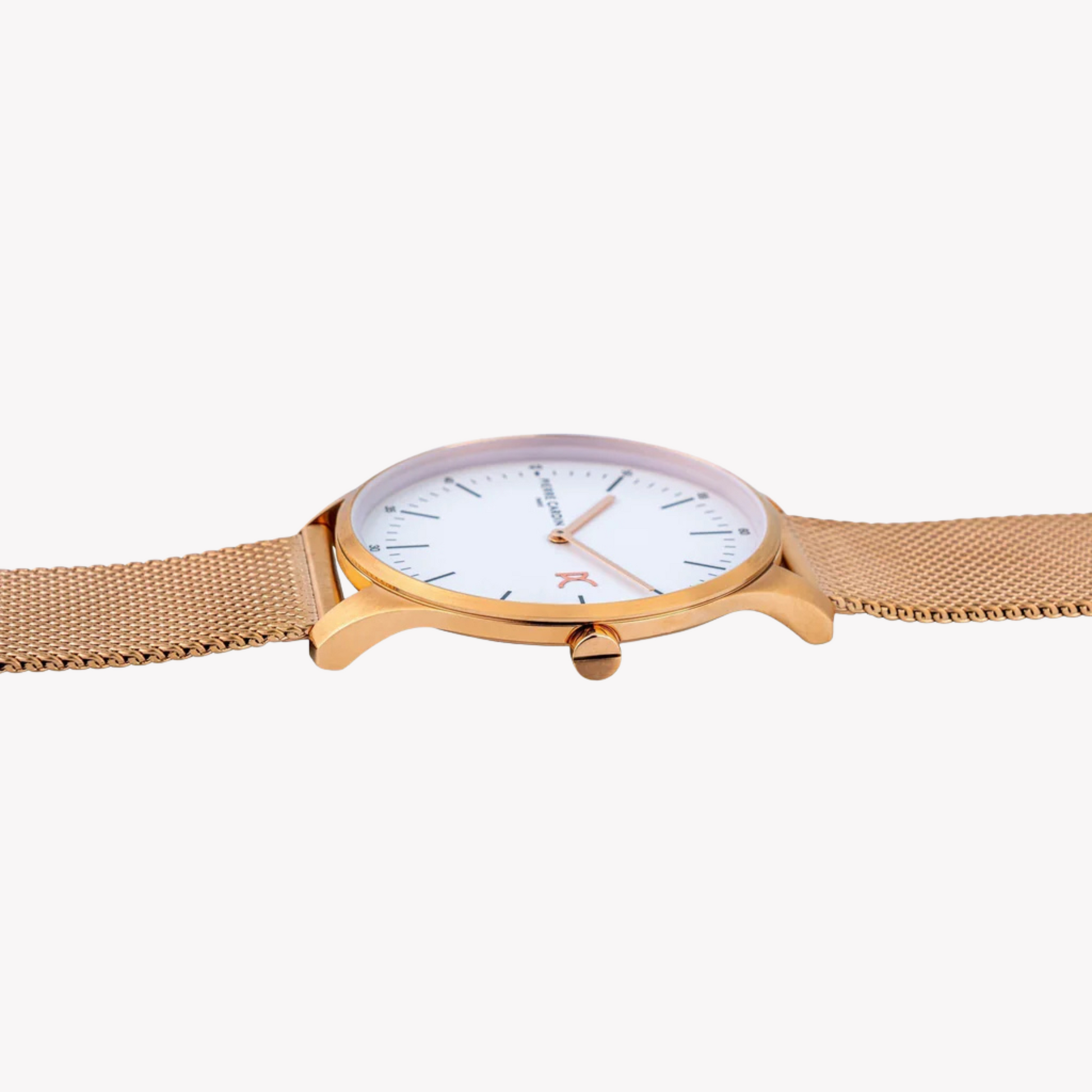 Pierre Cardin Men's Rose Gold Watch, Silver Dial | CBA.4013-2