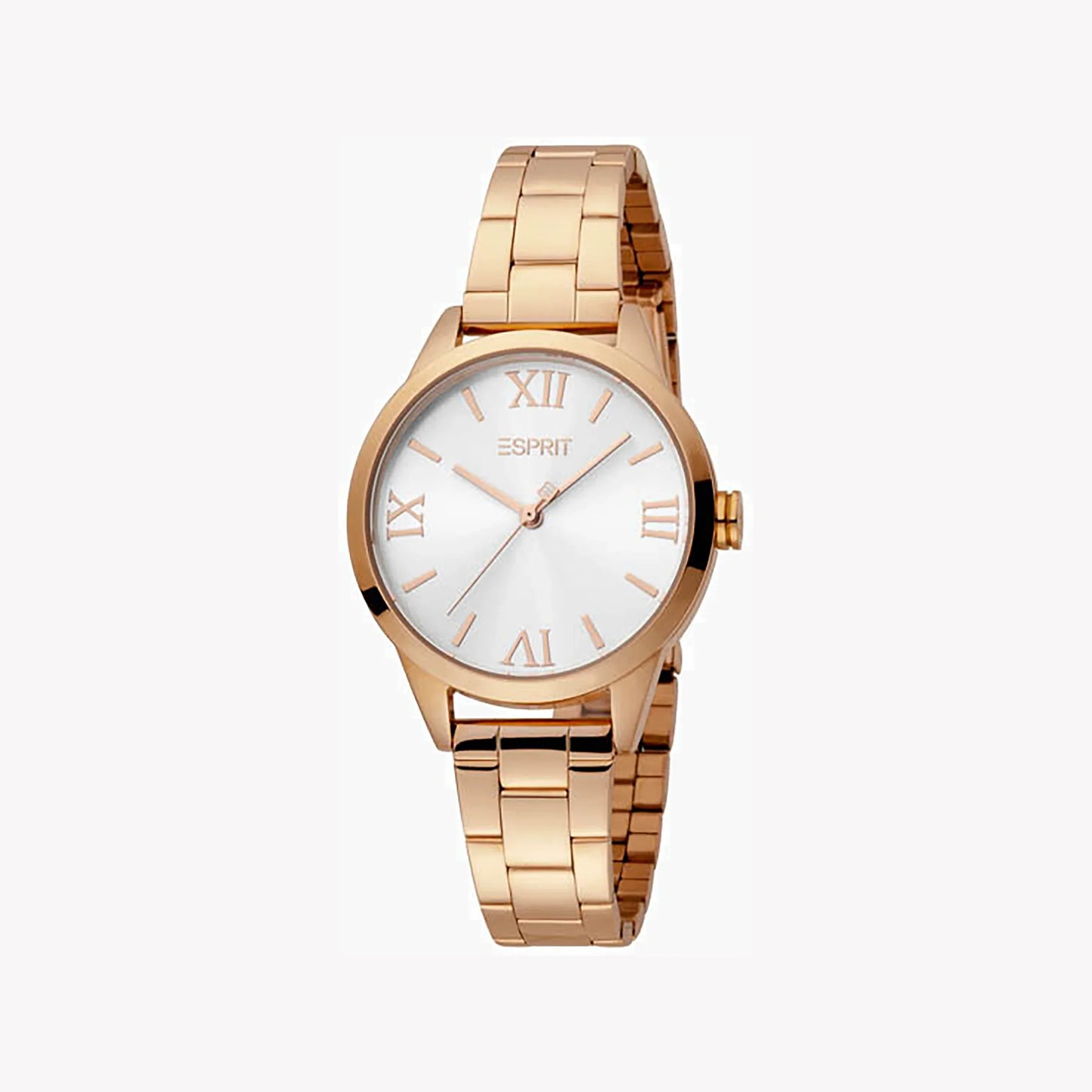 Esprit Women's Rose Gold Stainless Steel Watch, Silver Dial | ES1L170L0015-1