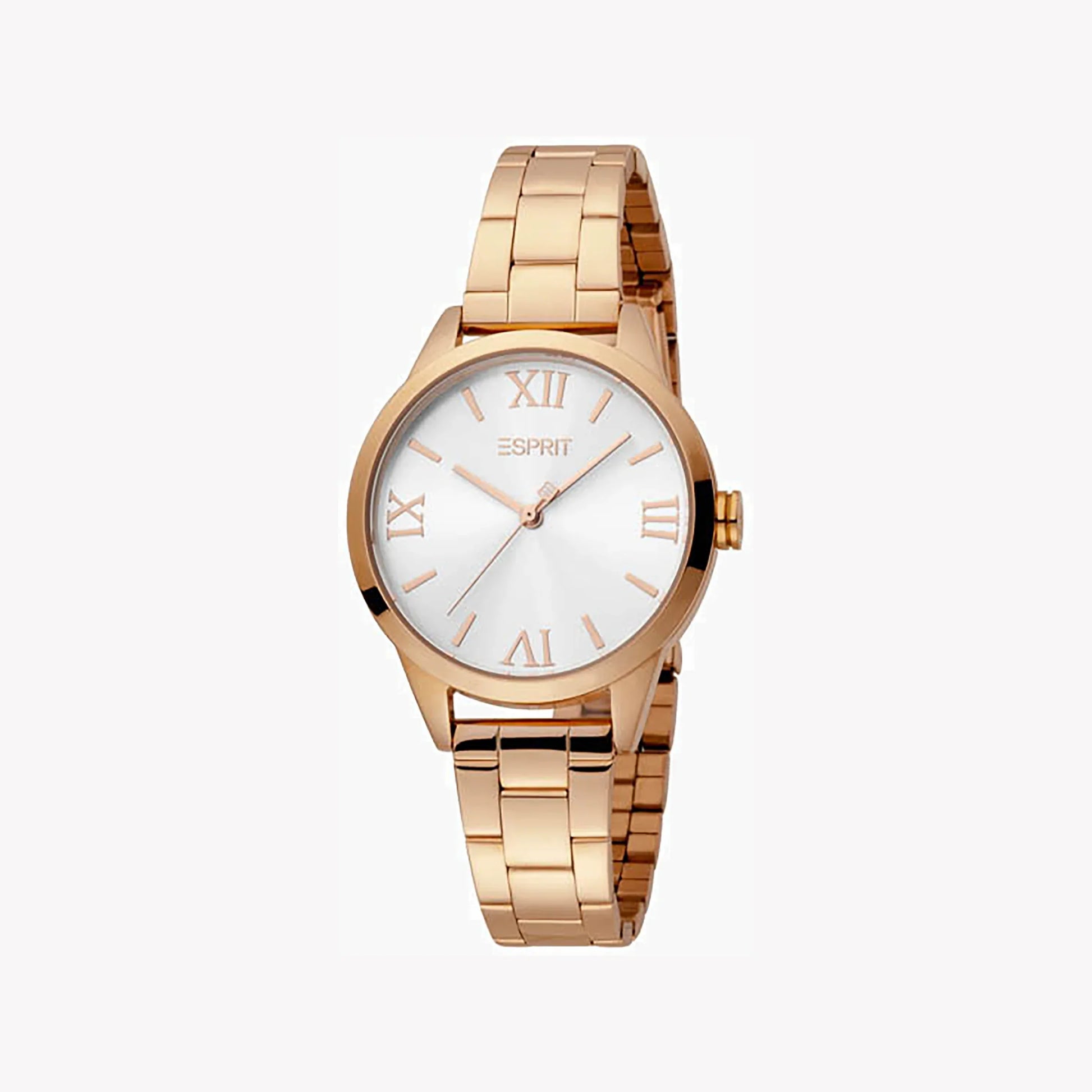 Esprit Women's Rose Gold Stainless Steel Watch, Silver Dial | ES1L170L0015-1