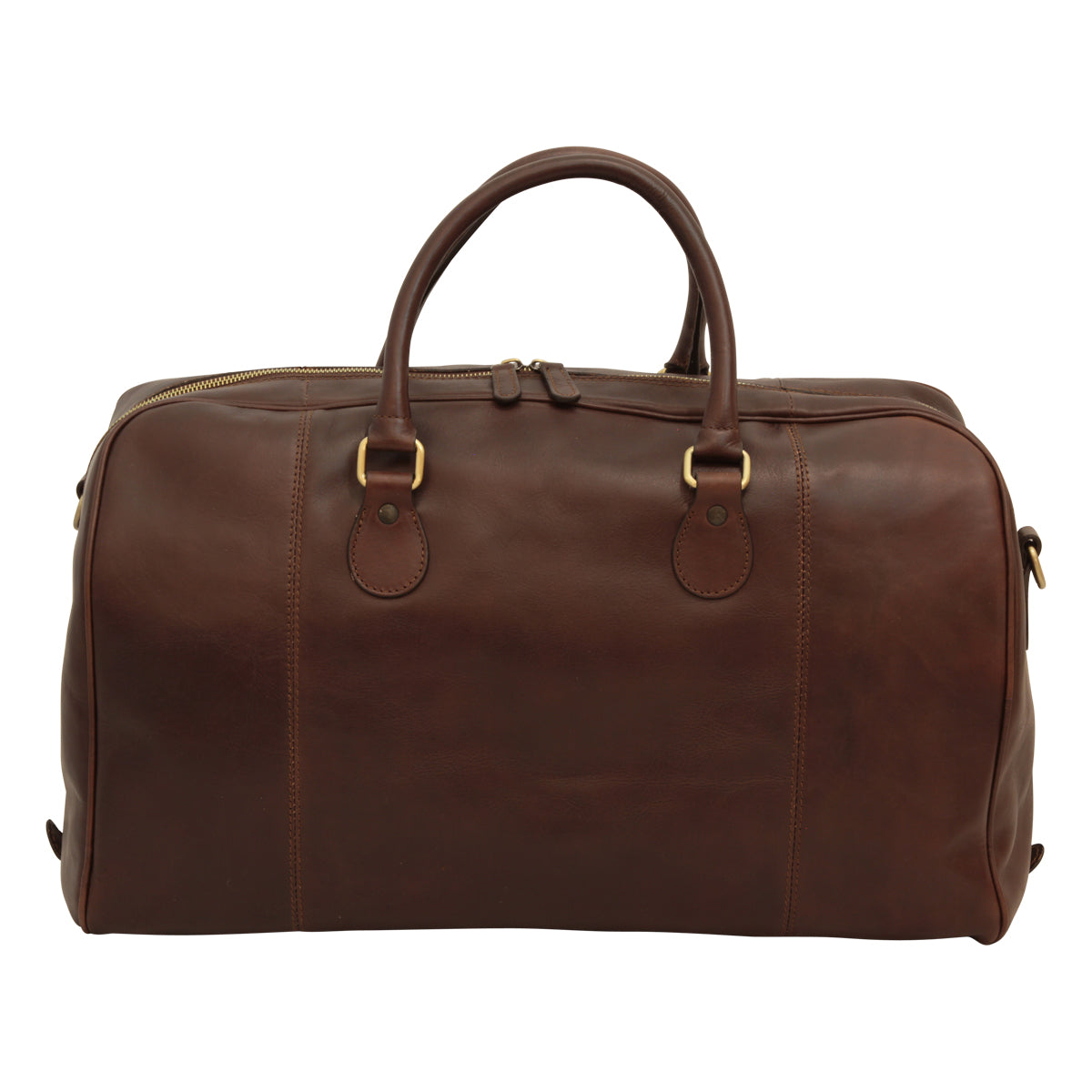 Leather Duffel Bag - Dark Brown-0