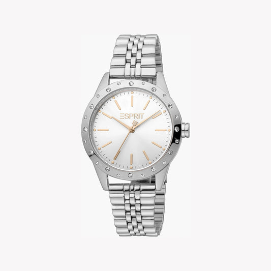 Esprit Women's Silver Stainless Steel Watch, Silver Dial | ES1L051M0045-0