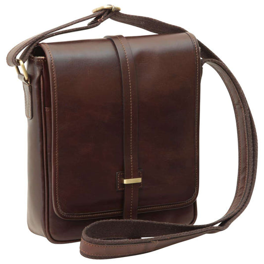 Small leather bag with magnetic closure - Dark Brown-0