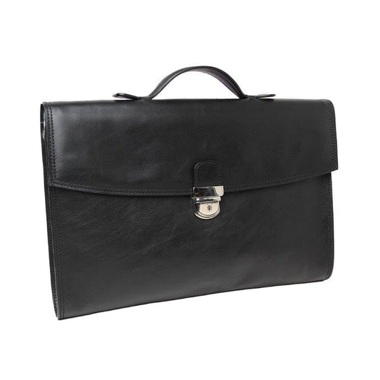 Business leather briefcase-black-0