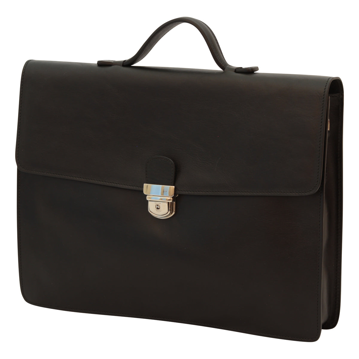 Business leather briefcase black-0