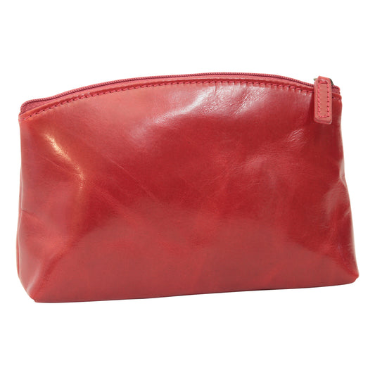 Leather Beauty case - red-0