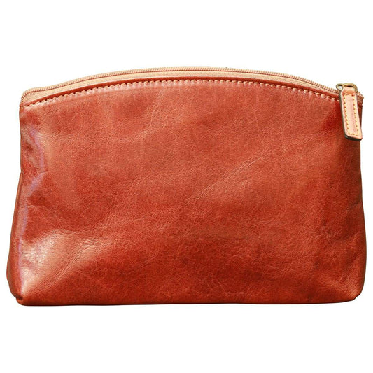 Cowhide leather beauty case - Brown-0