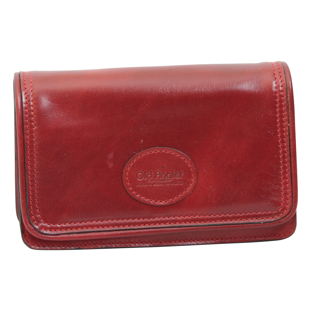 Leather pochette - red-1