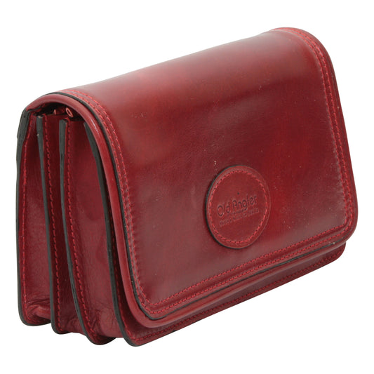 Leather pochette - red-0