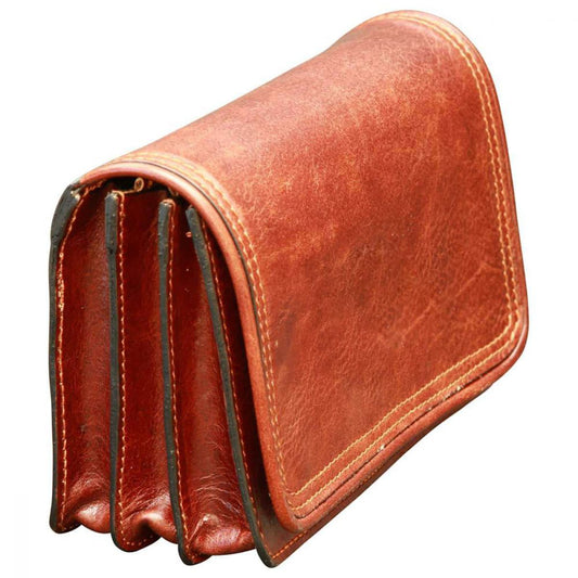 Leather pochette - Brown-0