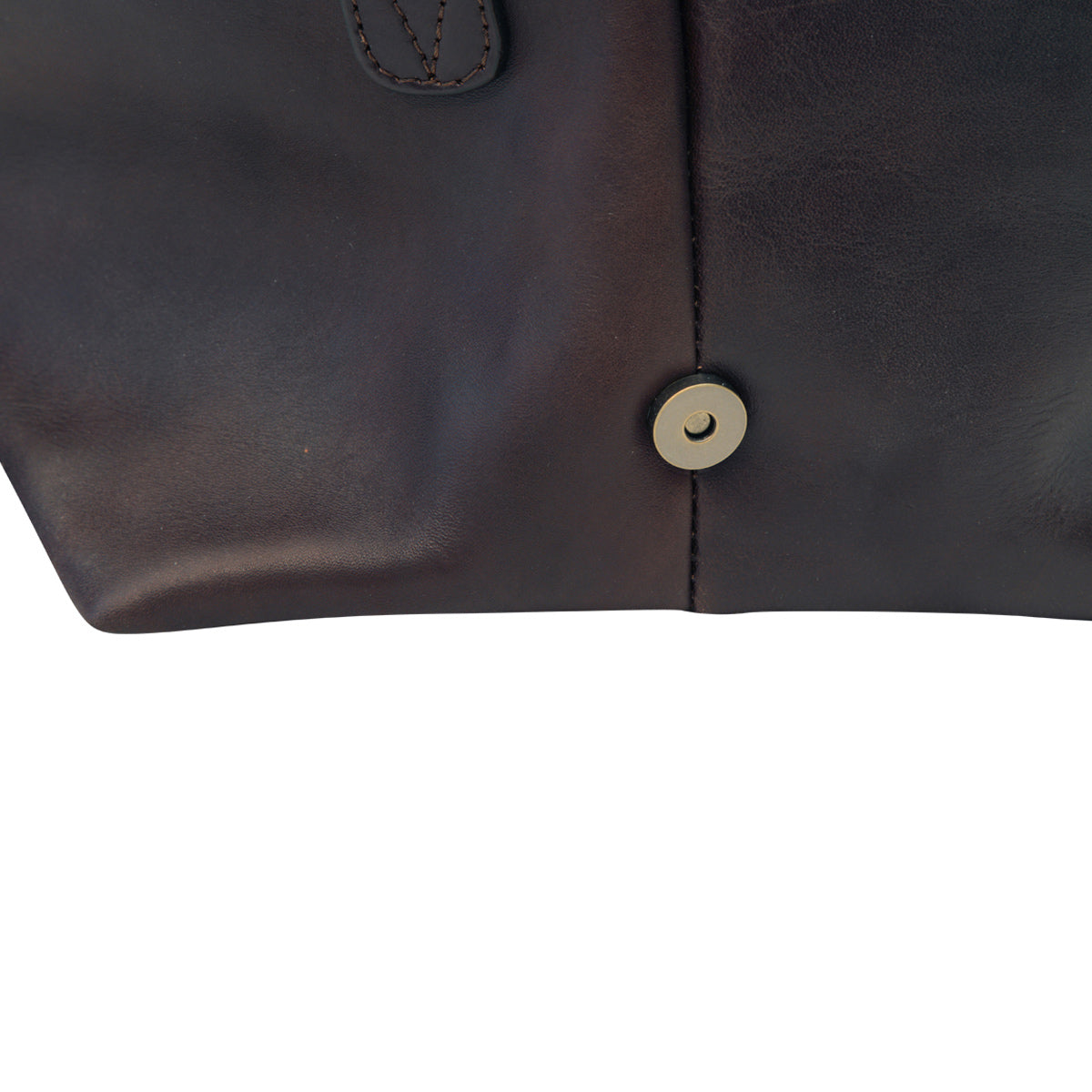 Cowhide leather Travel Bag - Dark Brown-1