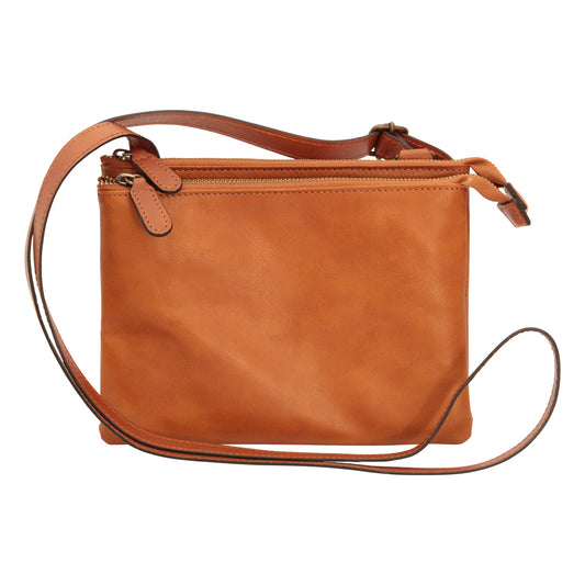 Full grain calfskin shoulder bag - brown colonial-0