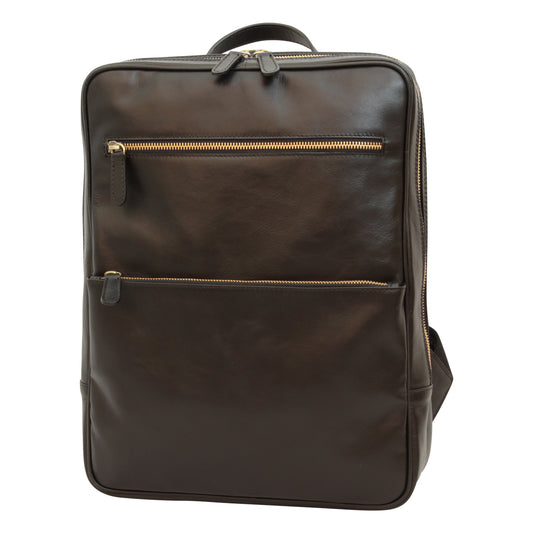 Leather backpack - black-0