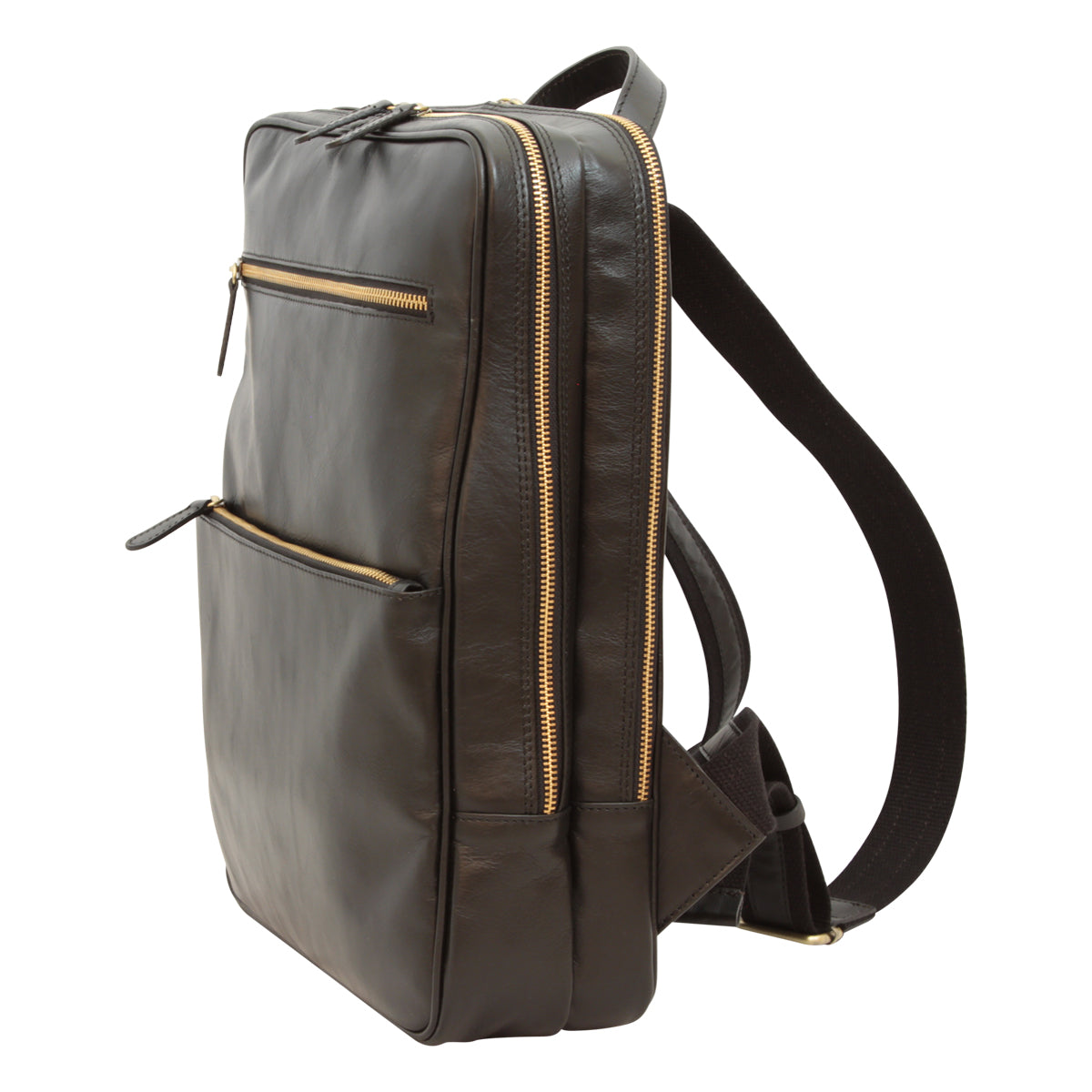 Leather backpack - black-1