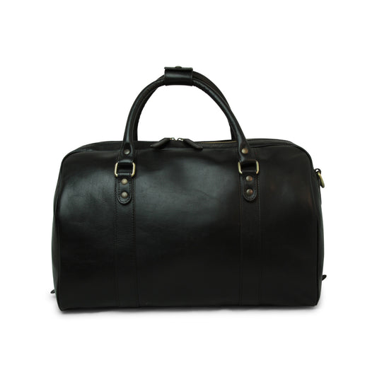 Full grain leather travel bag - black-0