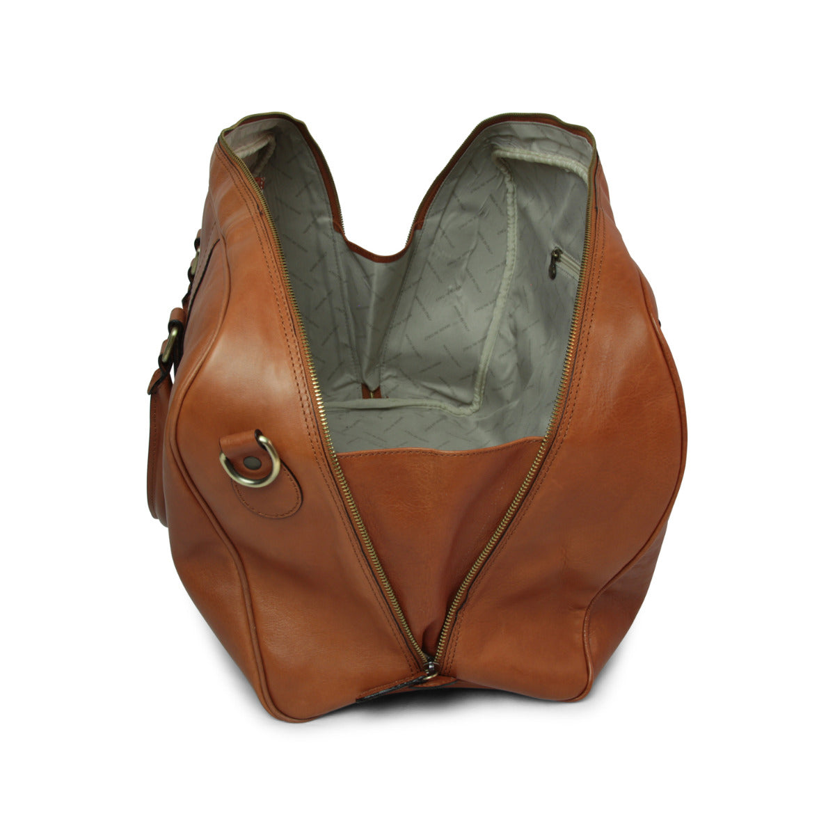 Full grain leather large travel bag - gold-1