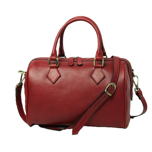 Double handled shoulder bag - red-0