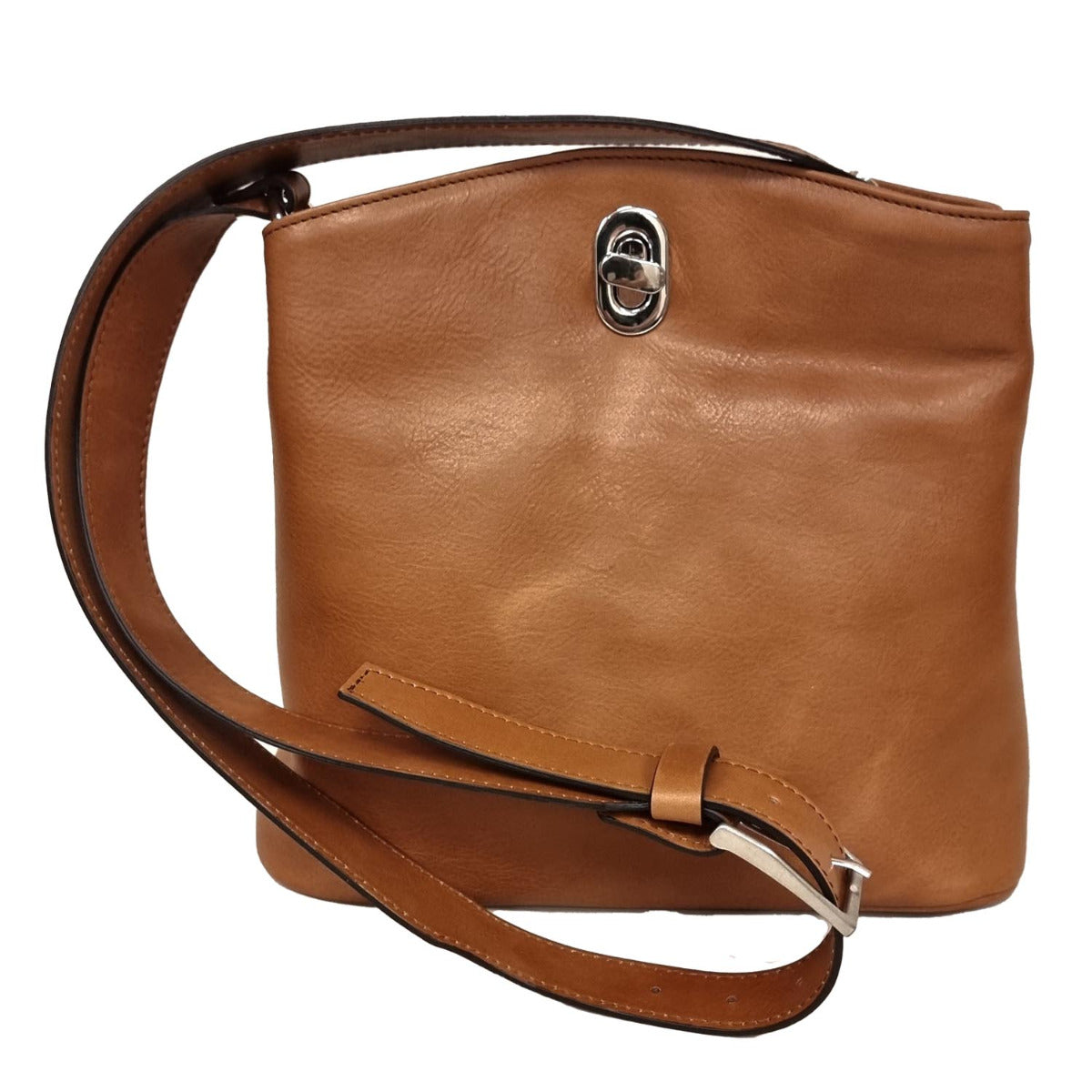 LEATHER BUCKET BAG-TEAK-0
