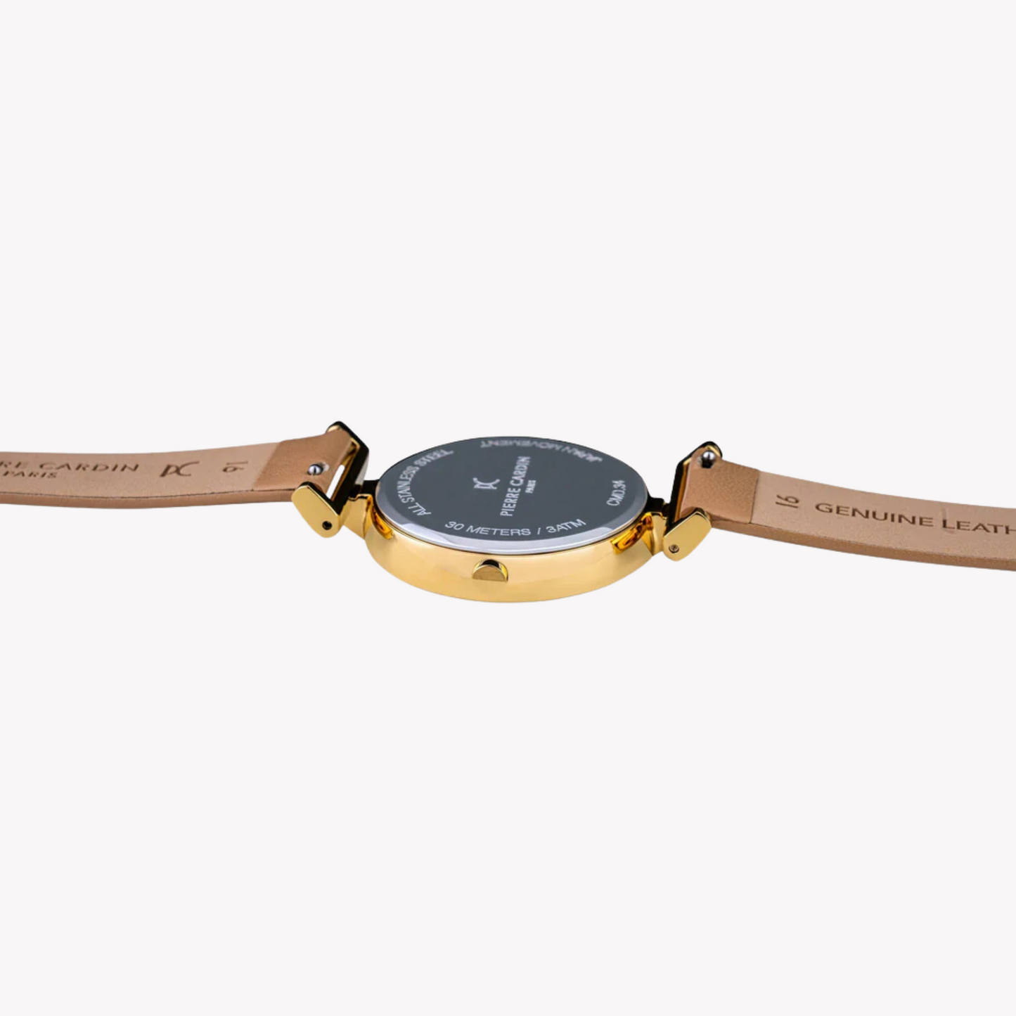 Pierre Cardin Women's Beige Leather Watch, Silver Dial | CMD.3503-3