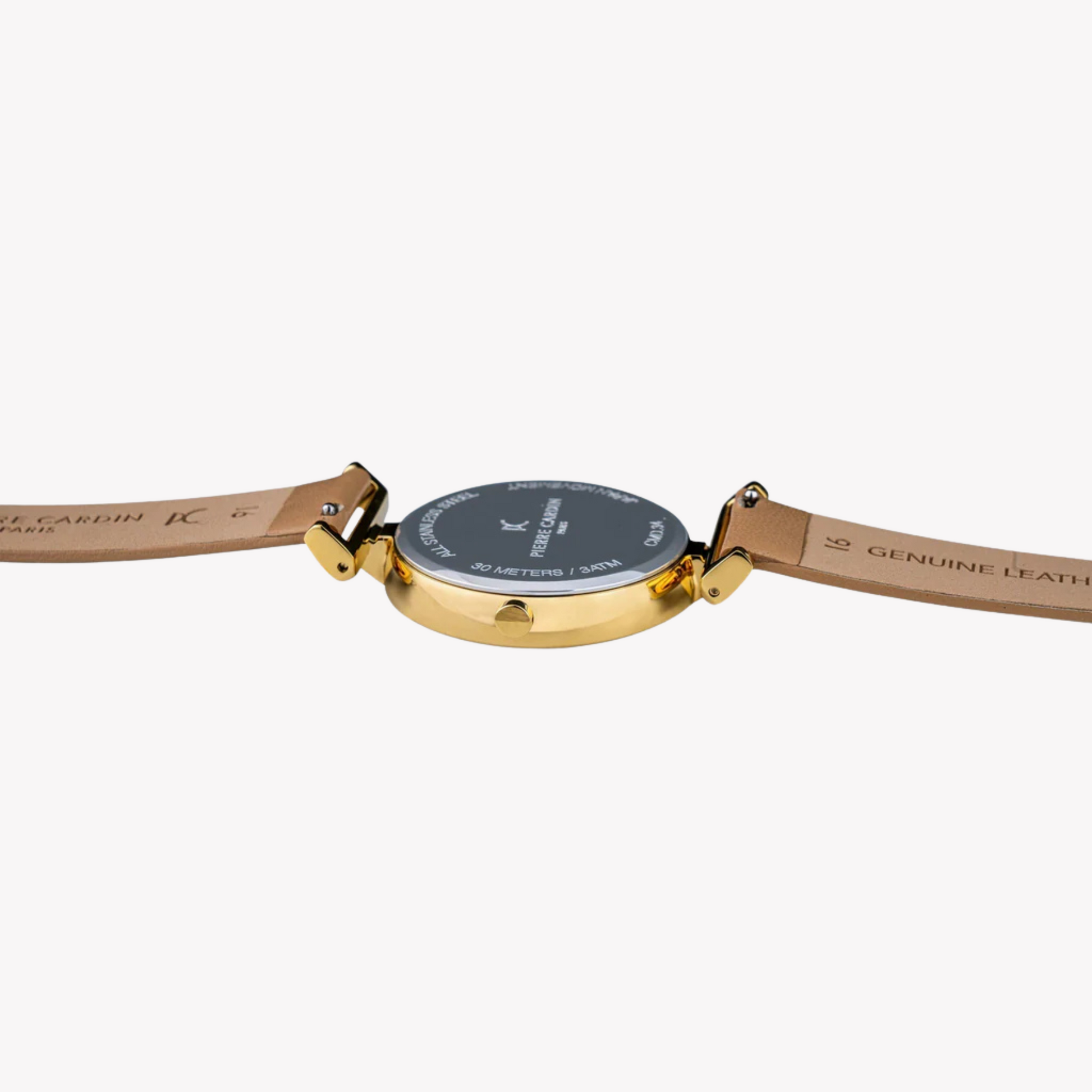 Pierre Cardin Women's Beige Leather Watch, Silver Dial | CMD.3517-3