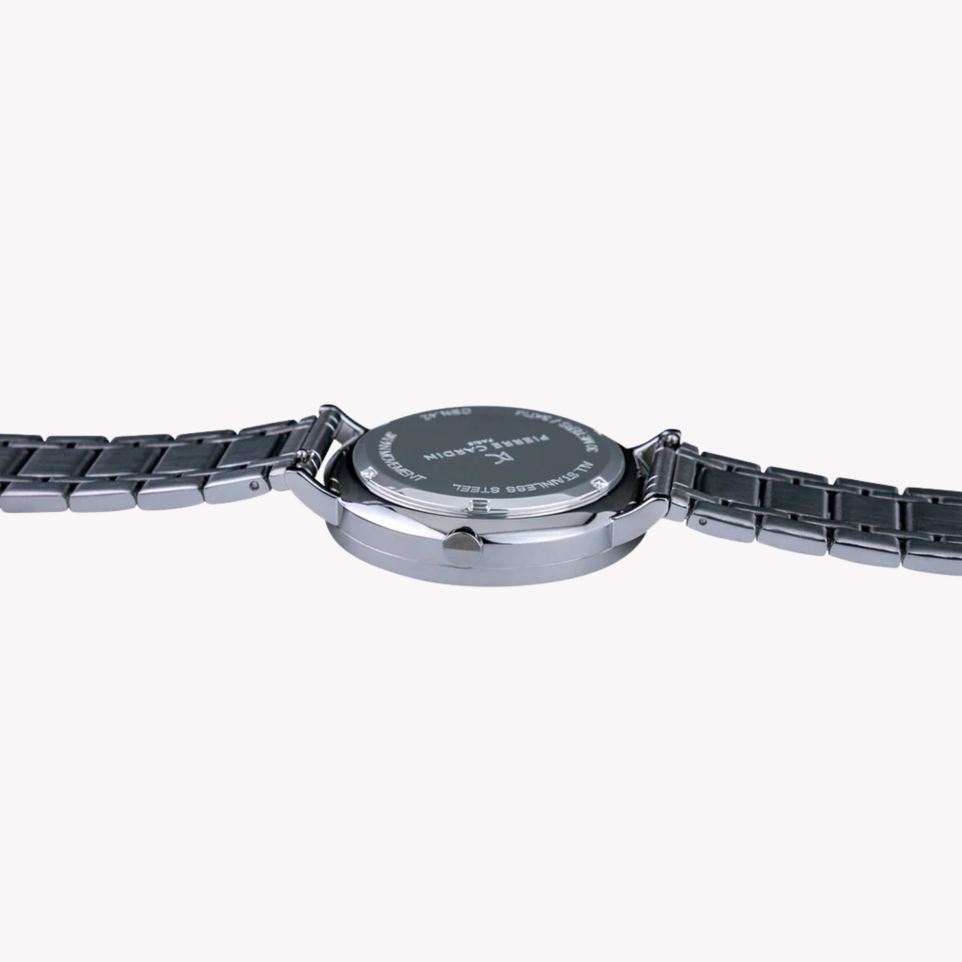Pierre Cardin Men's Silver Stainless Steel Watch, Black Dial | CBN.3025-3