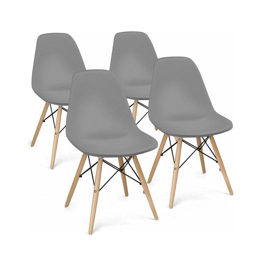 4 modern dining chairs, 4 colors - gray-0